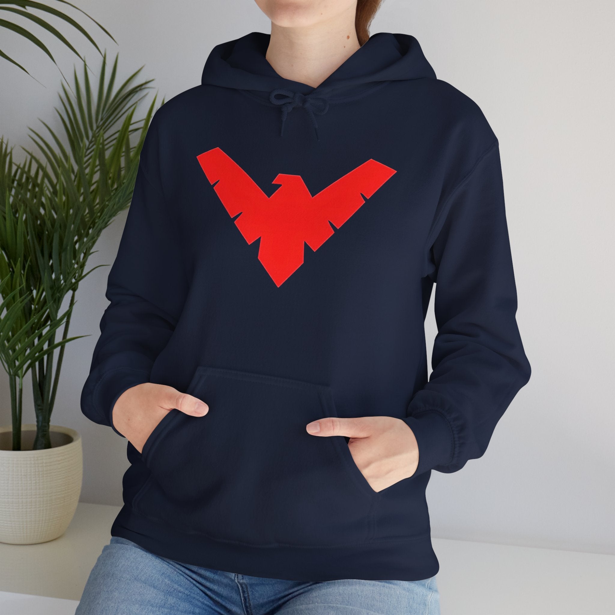 Nightwing Red Emblem Hoodie — DC New 52 Comic Logo Sweatshirt