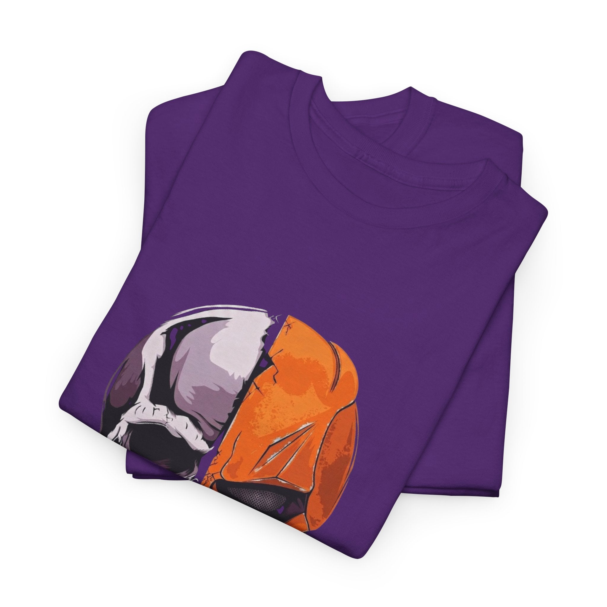 DC Deathstroke Skull Graphic T-Shirt — Slade Wilson Half-Mask Tee