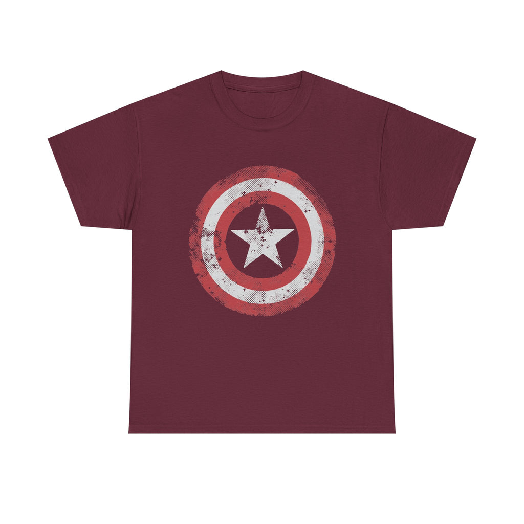 Vintage Captain America Shield Star T-Shirt - Unisex Distressed Avengers Tee