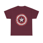 Vintage Captain America Shield Star T-Shirt - Unisex Distressed Avengers Tee