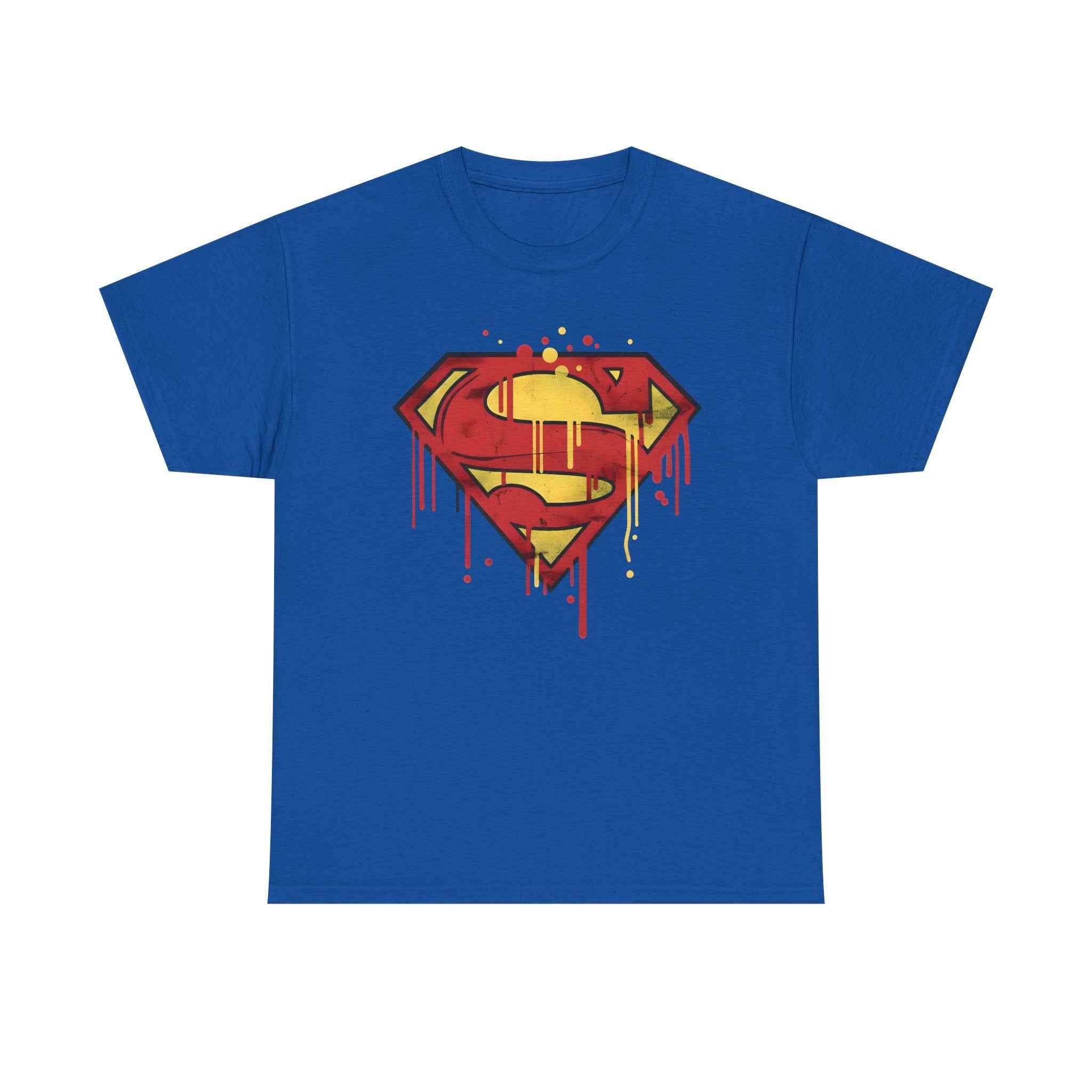 Superman Graffiti Dripping S Shield Black Unisex T-Shirt