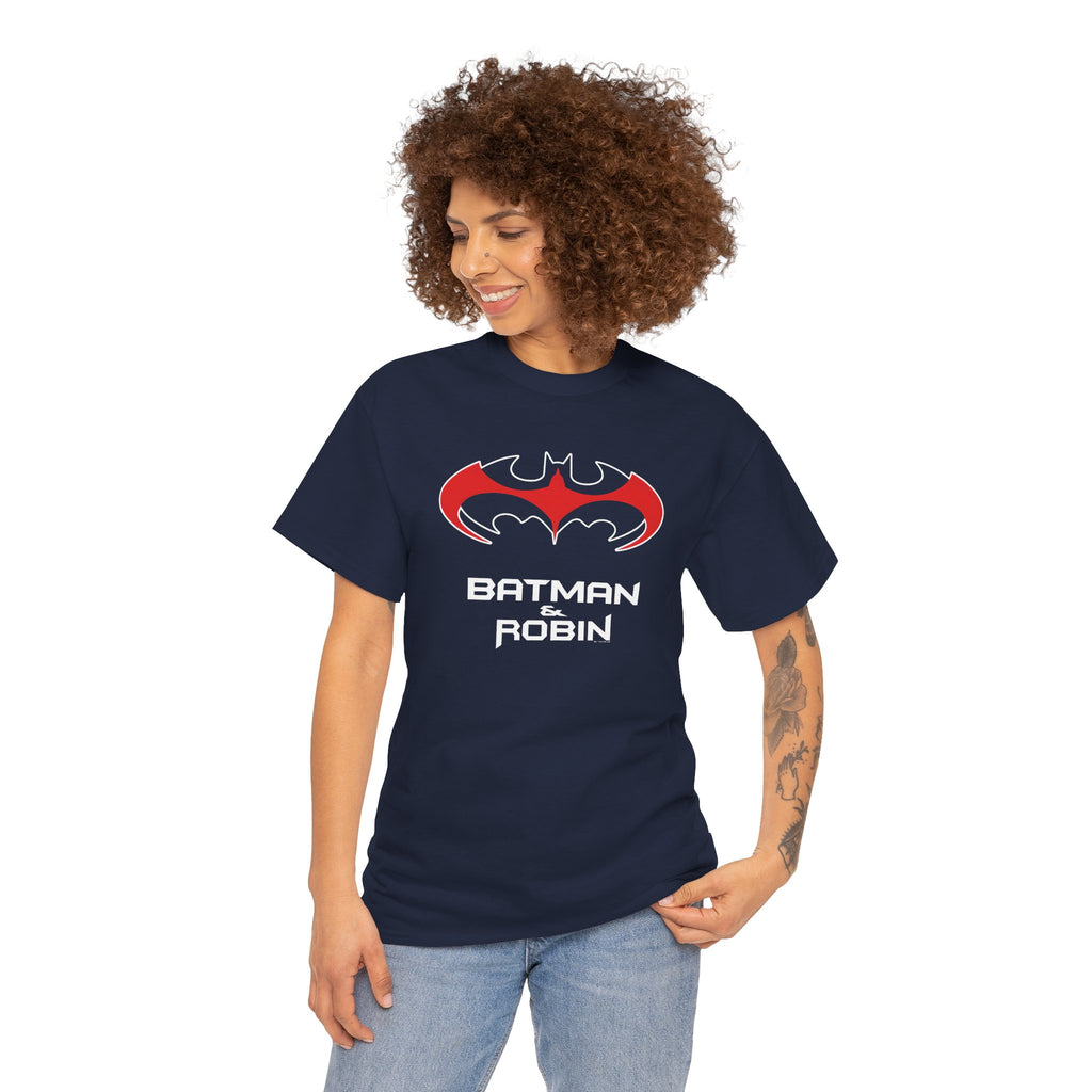 Batman & Robin 1997 Red Bat Emblem T‑Shirt - Batfamily shirt - George Clooney 90s Batman movie shirt