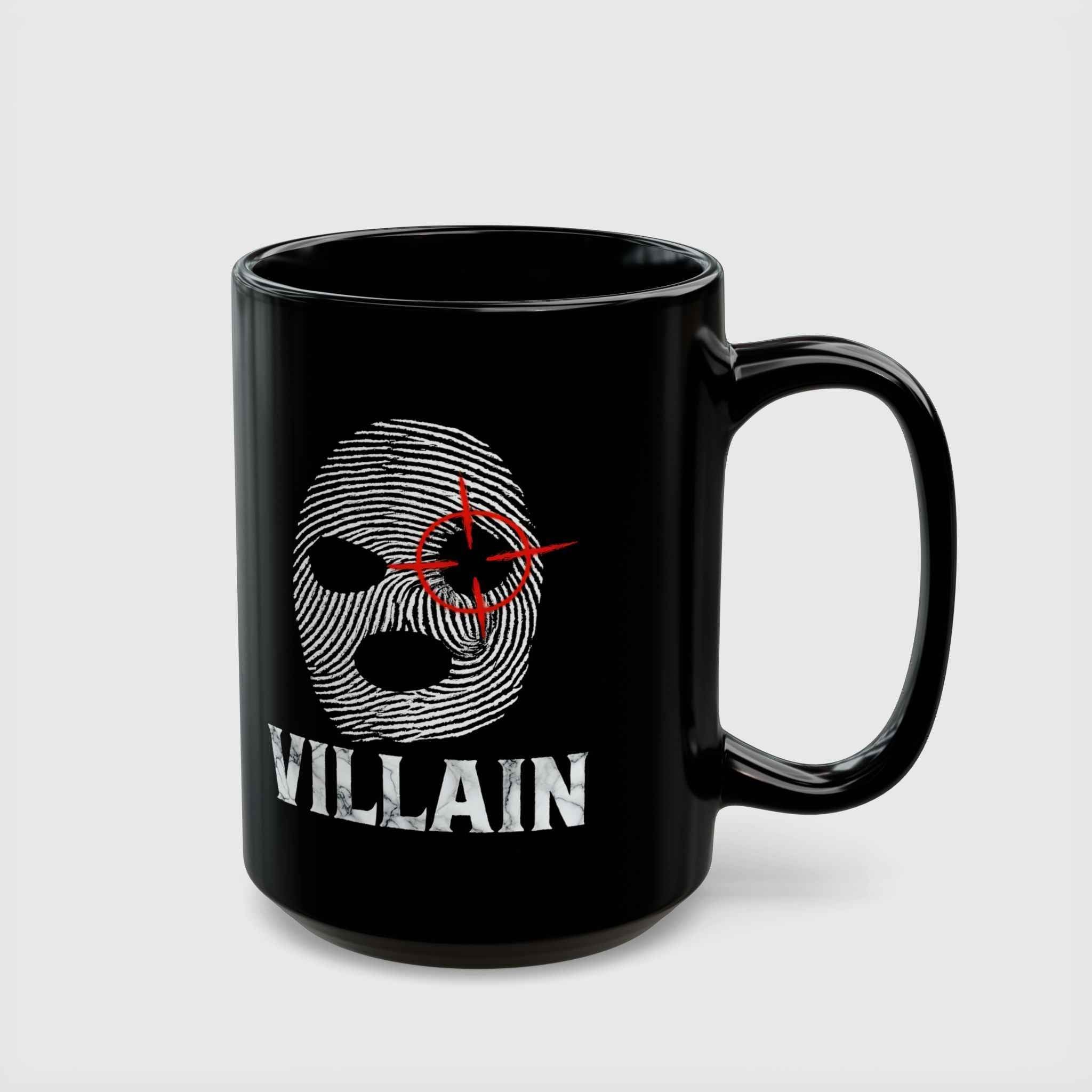 Villain Fingerprint Balaclava Target Anti-Hero Coffee Mug