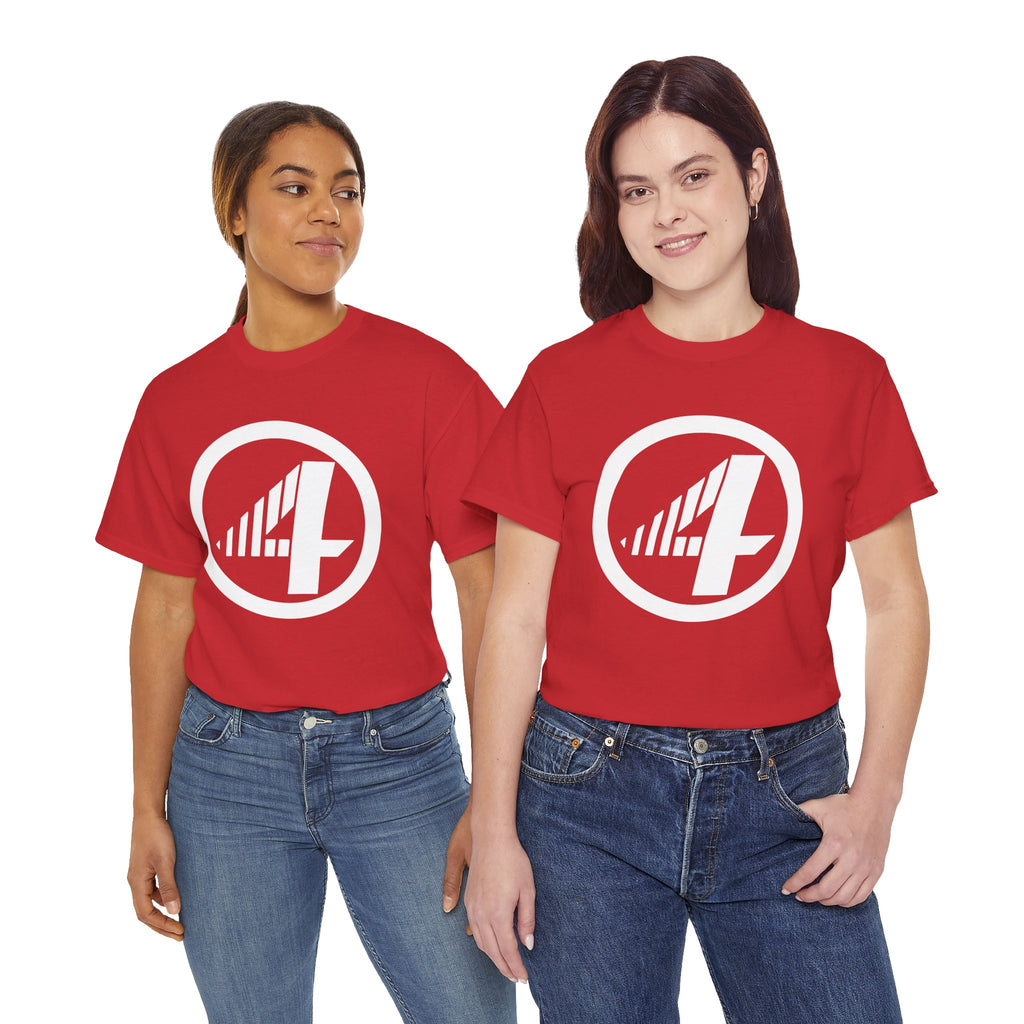 Fantastic Four Retro Logo T-Shirt — Minimalist Vintage Superhero Tee