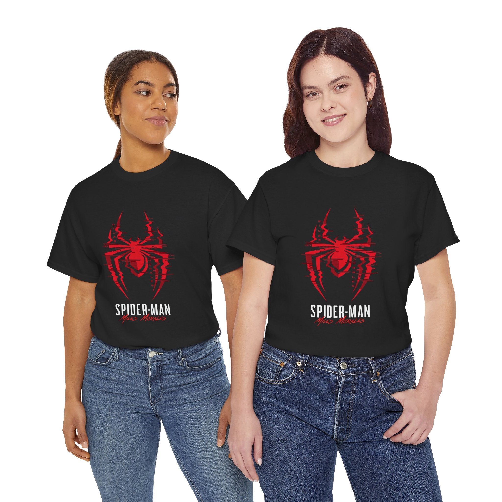 Marvel Spider-Man Miles Morales Glitch T-Shirt – Gamer Style Streetwear Tee