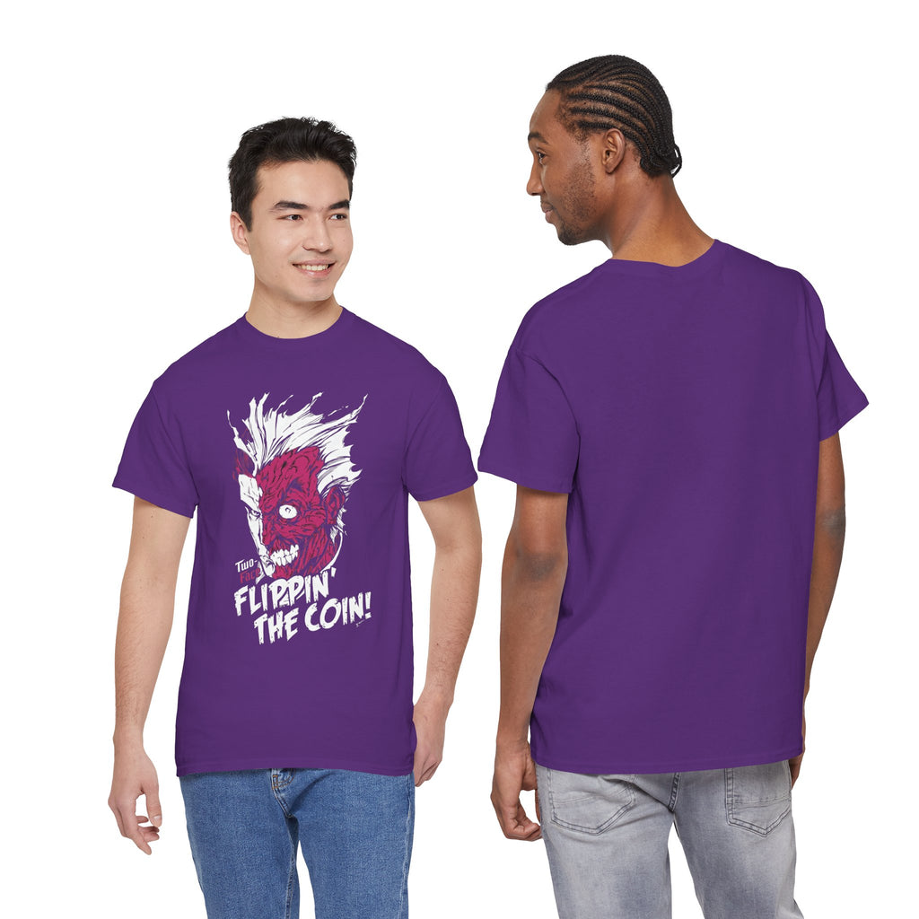 DC Comics Two-Face (Harvey Dent) “Flippin’ The Coin” Tee – Dark Gotham Villain T-Shirt