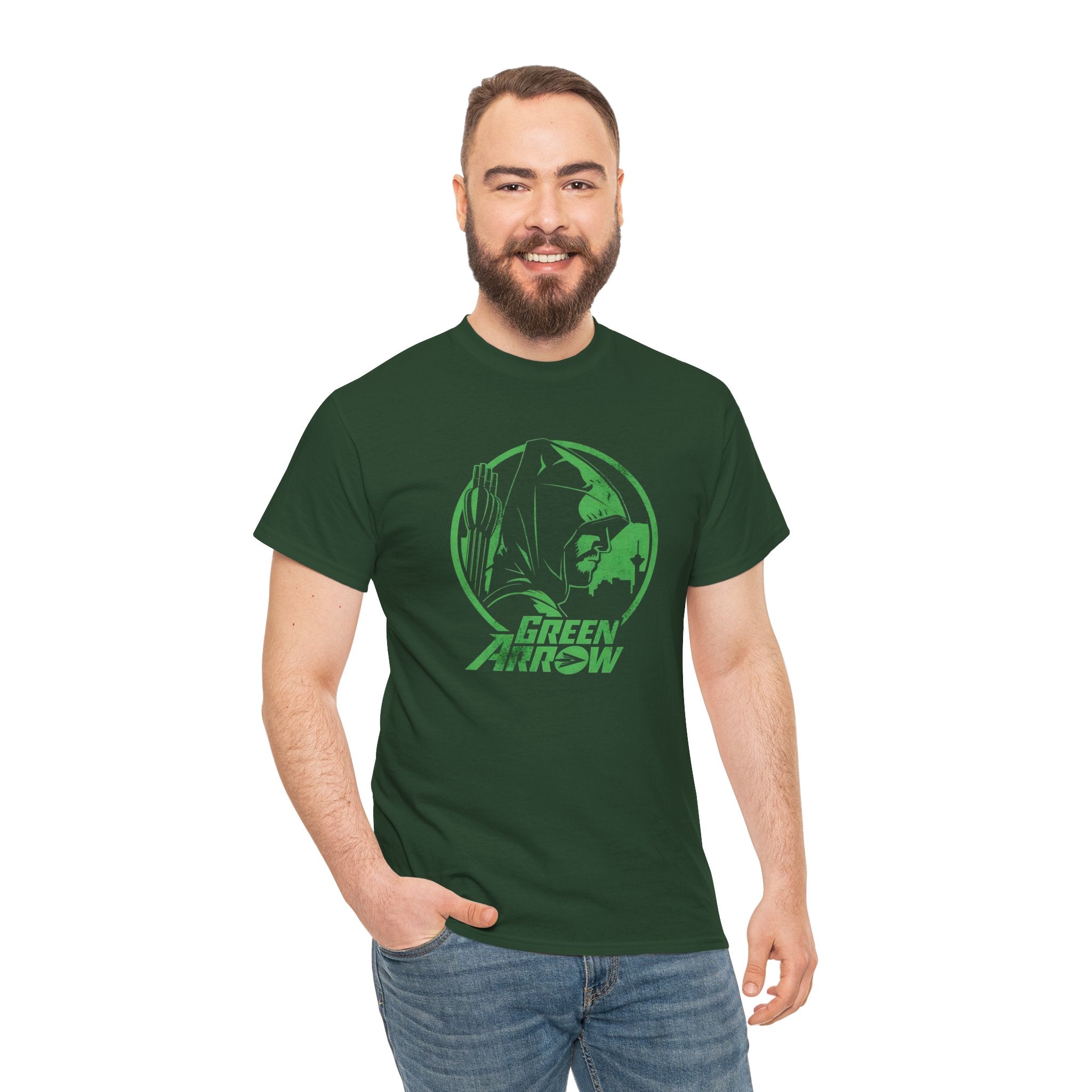 DC Green Arrow Graphic Tee — Oliver Queen - The Arrow Archer Logo T-Shirt
