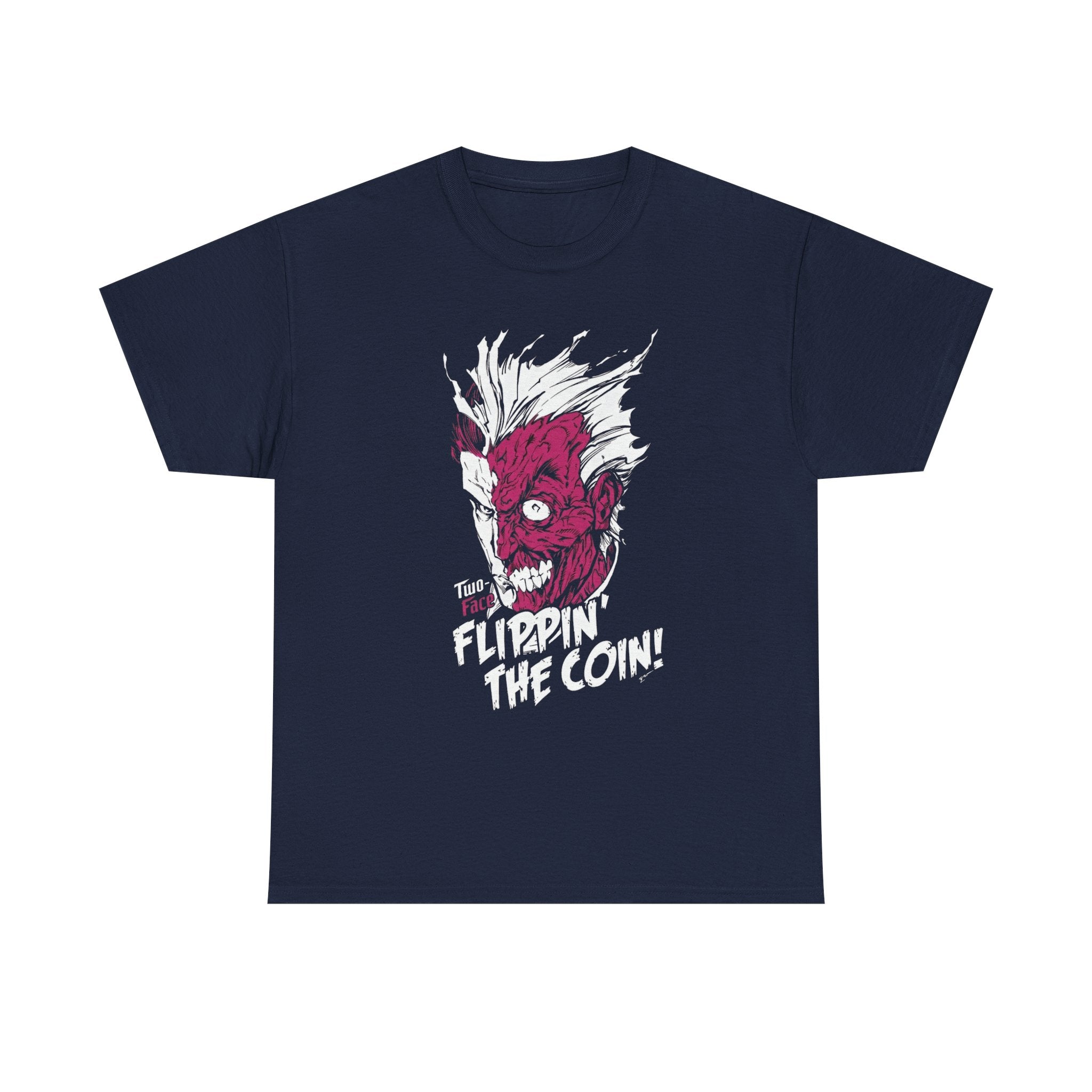 DC Comics Two-Face (Harvey Dent) “Flippin’ The Coin” Tee – Dark Gotham Villain T-Shirt