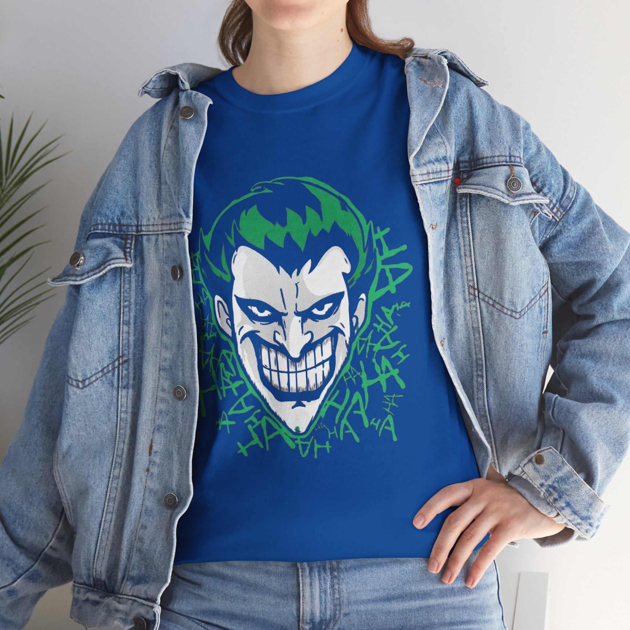 Joker Smile Graphic T-Shirt – Dark Villain Green Grin Unisex Tee