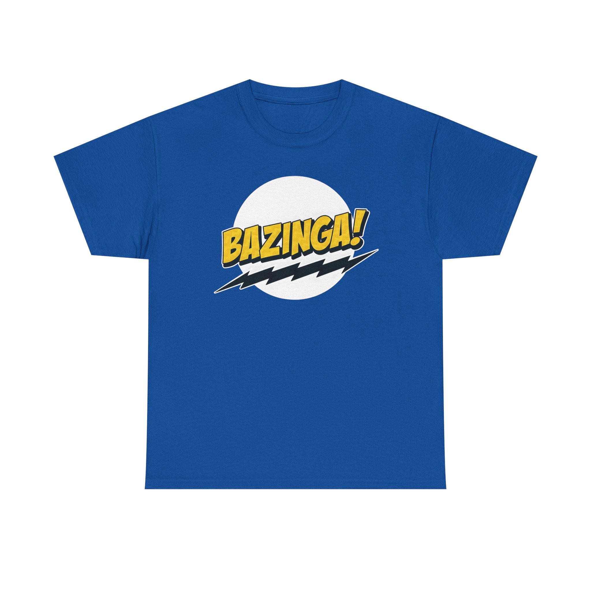 Flash Parody: A fan tribute Unisex T-shirt - DC Flash logo with Sheldon's catchphrase "Bazinga!"