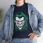 Joker Smile Graphic T-Shirt – Dark Villain Green Grin Unisex Tee