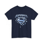Man of Steel Metallic Logo T-Shirt — Shattered Chrome Superman Unisex Tee