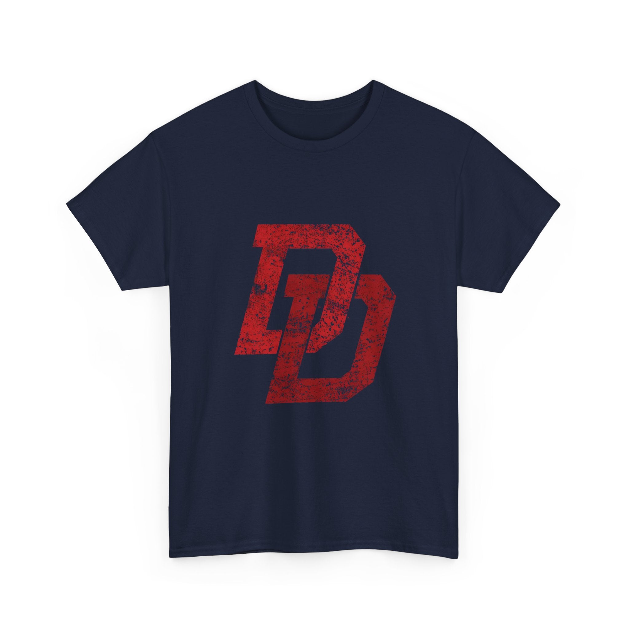 Marvel Daredevil movie Logo T‑Shirt — Distressed DD Superhero  unisex Tee