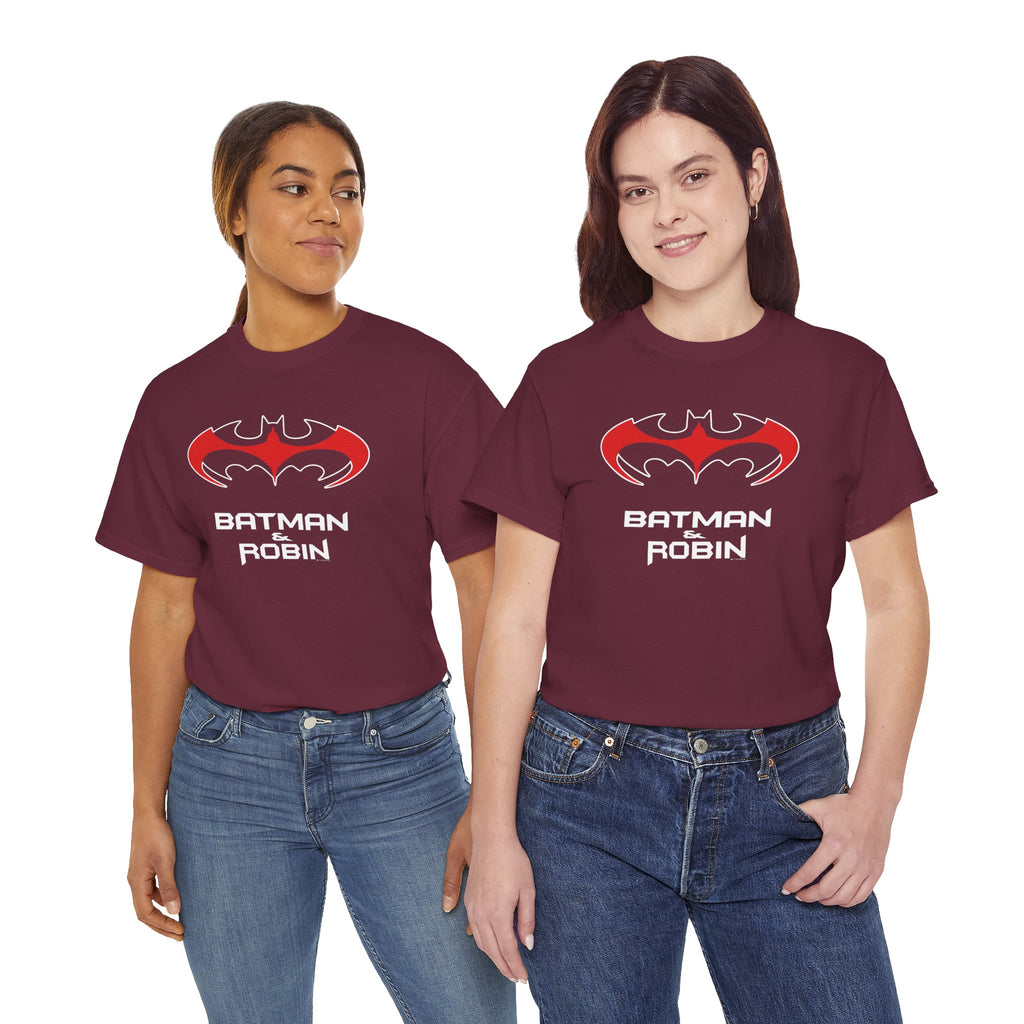 Batman & Robin 1997 Red Bat Emblem T‑Shirt - Batfamily shirt - George Clooney 90s Batman movie shirt