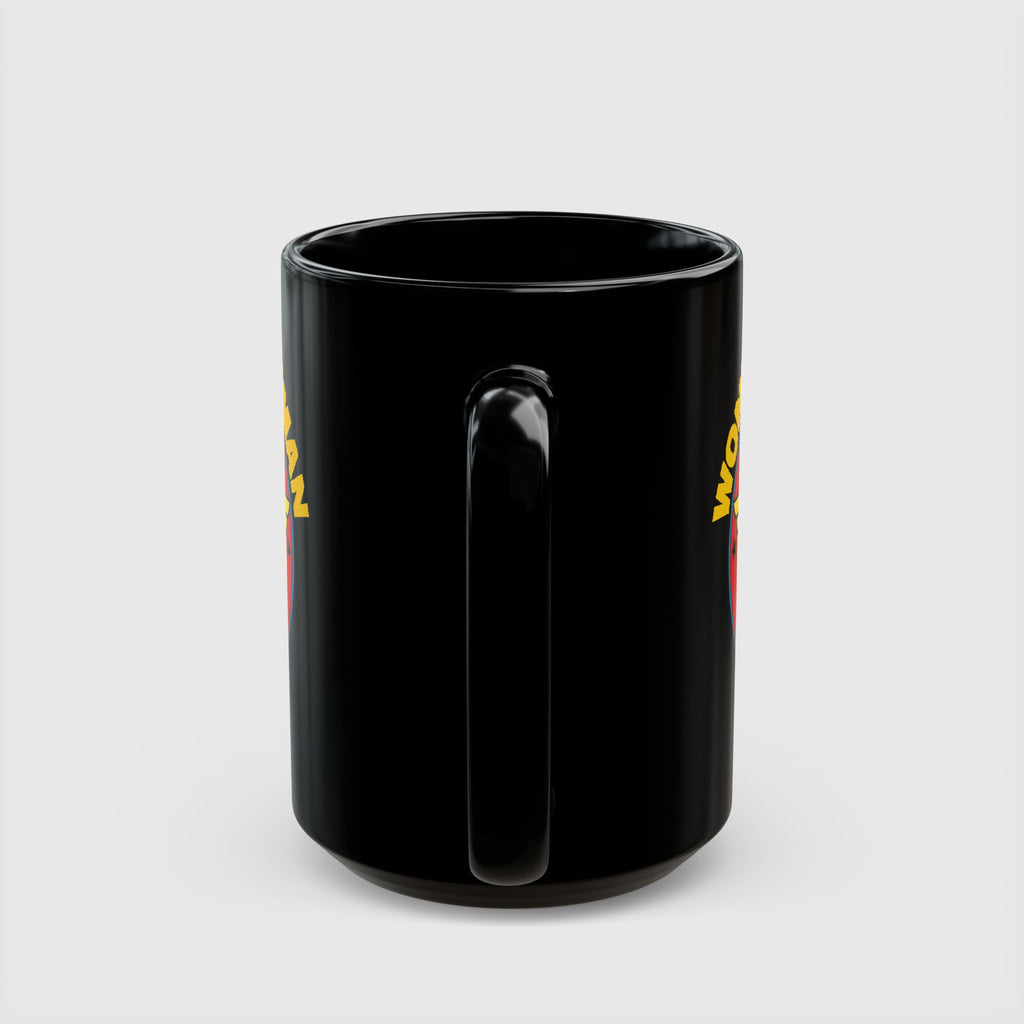 Wonder Woman Vintage Logo Coffee Mug - Retro DC Justice League Ceramic Cup - 11oz & 15oz
