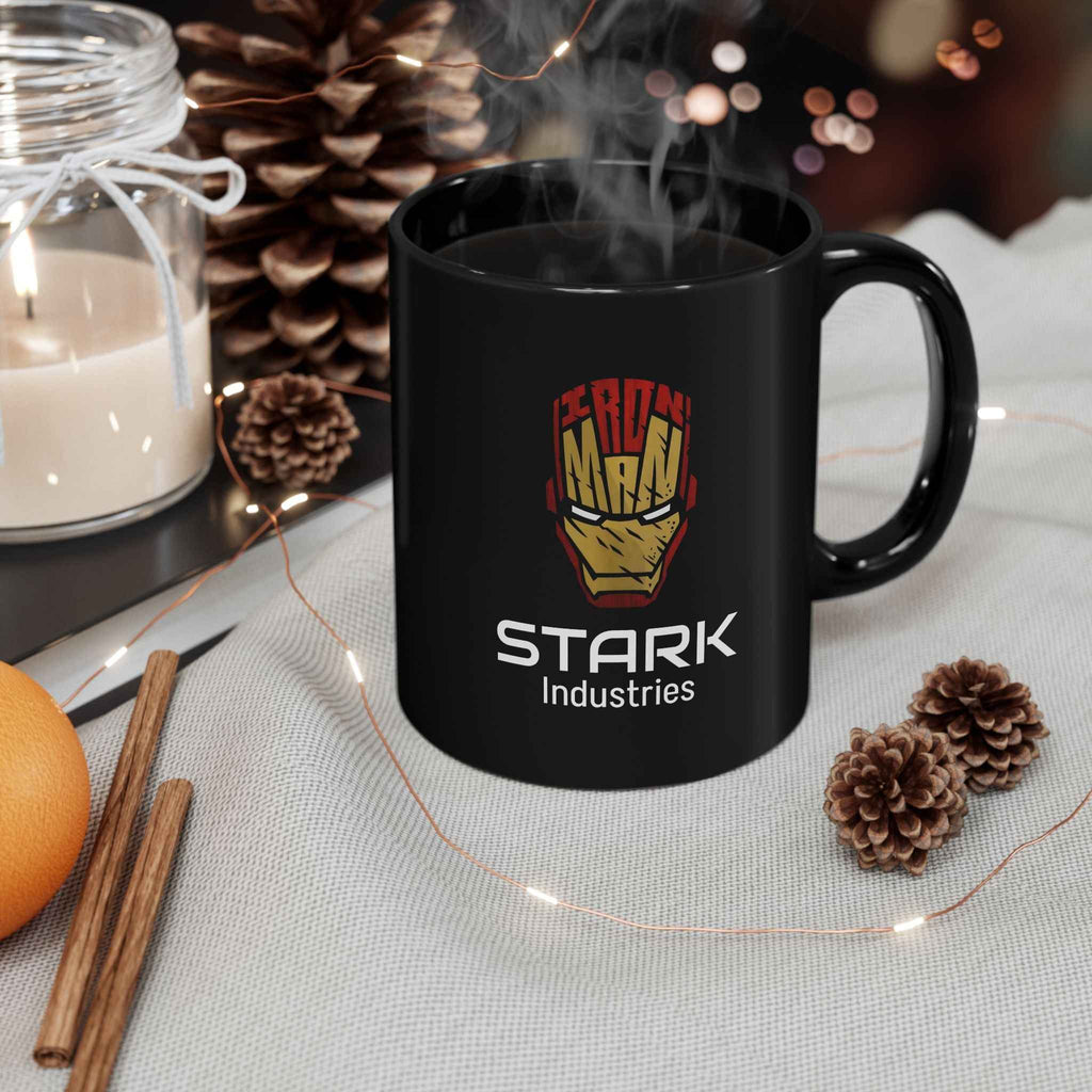 Iron Man Stark Industries Black Ceramic Coffee Mug