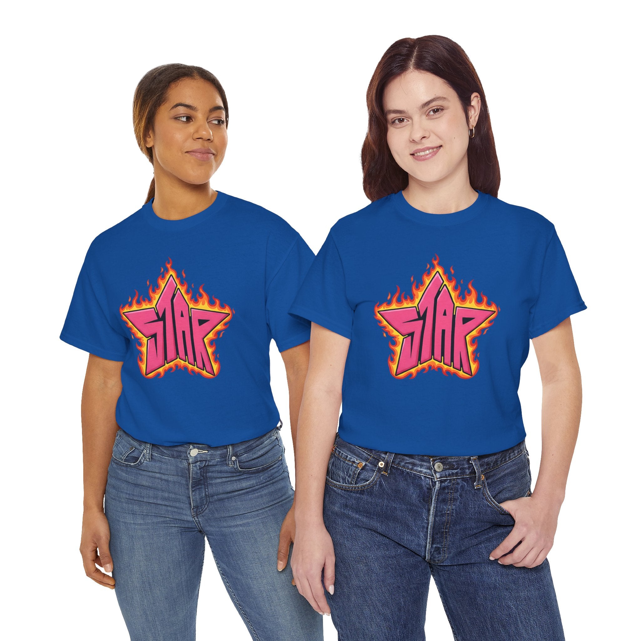 DC Teen titian Starfire Flaming Star Tee - Starfire graphical fanart T-shirt