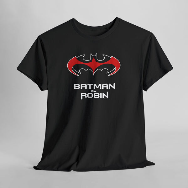 Batman & Robin 1997 Red Bat Emblem T‑Shirt - Batfamily shirt - George Clooney 90s Batman movie shirt