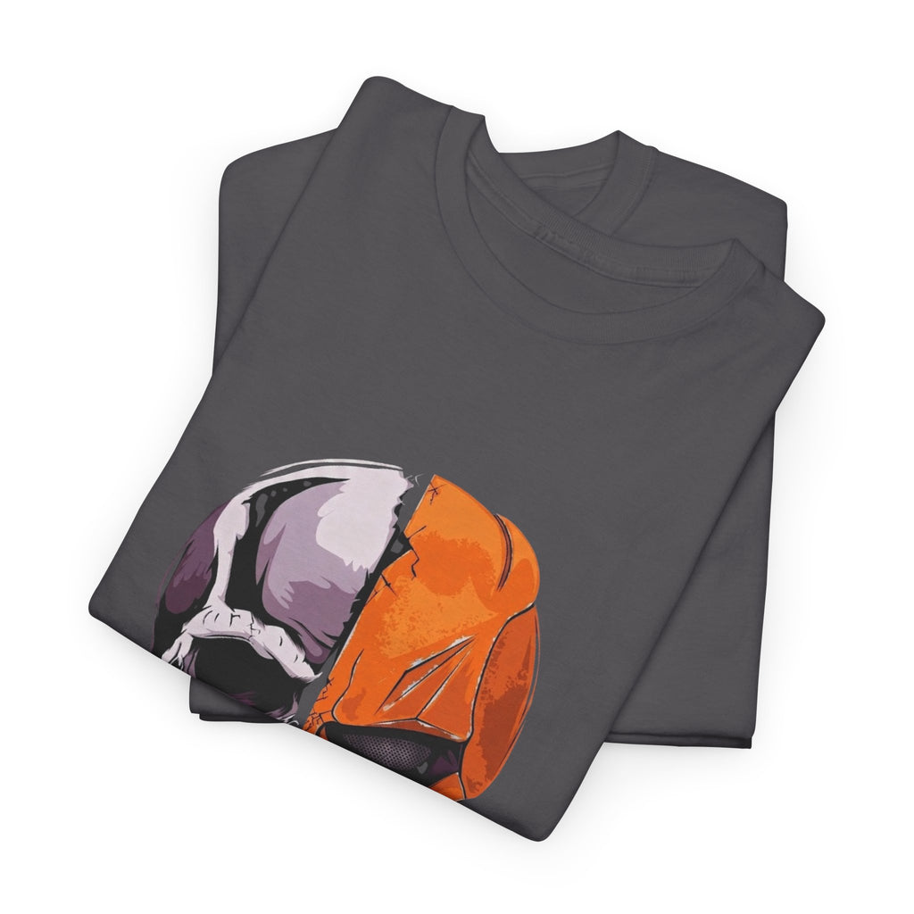 DC Deathstroke Skull Graphic T-Shirt — Slade Wilson Half-Mask Tee