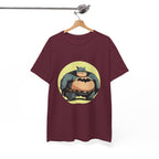 Funny Chubby Bat Hero T‑Shirt — Cute Fat Batman Parody Tee