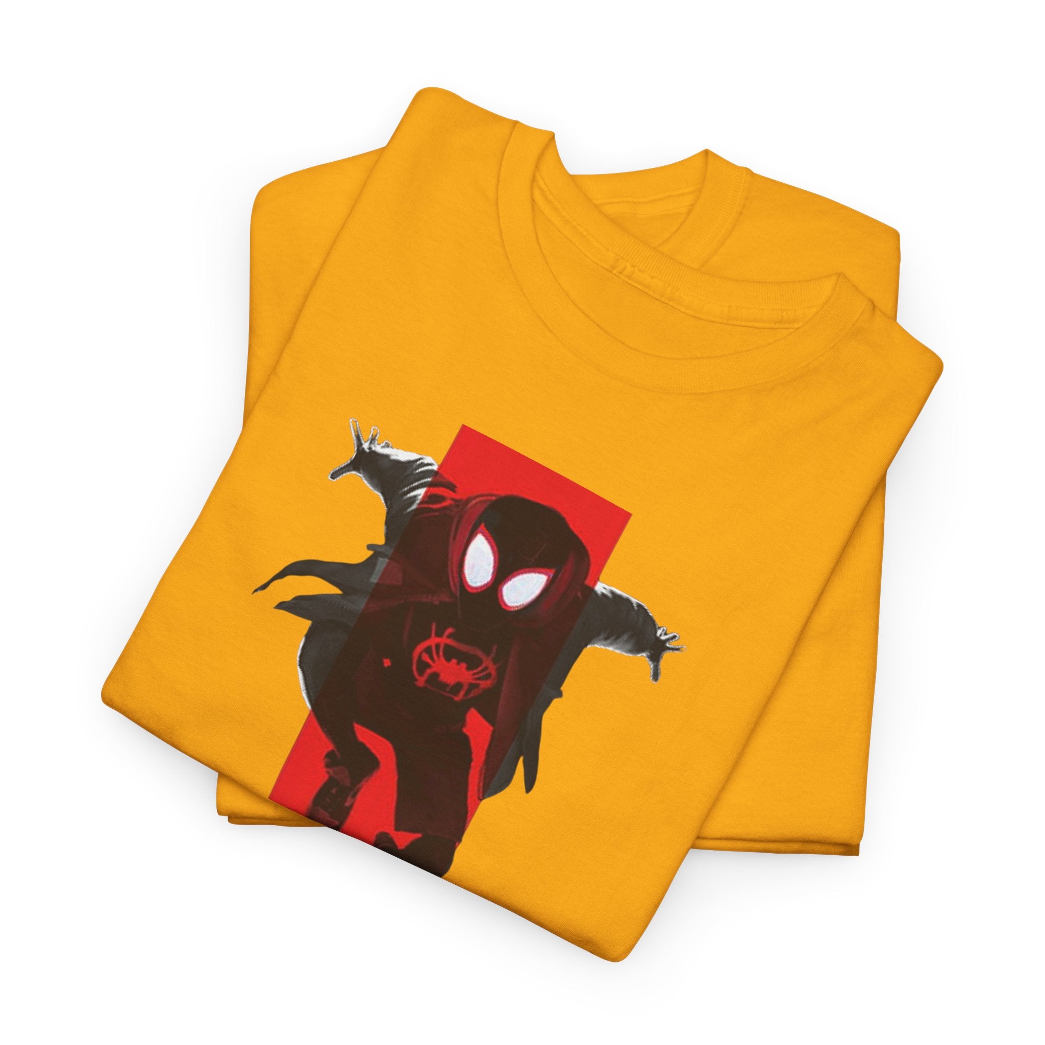 Marvel Miles Morales Spider-Man T-Shirt – Red Vertical Stripe Design | Premium Superhero Tee for Fans