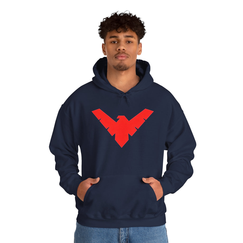 Nightwing Red Emblem Hoodie — DC New 52 Comic Logo Sweatshirt