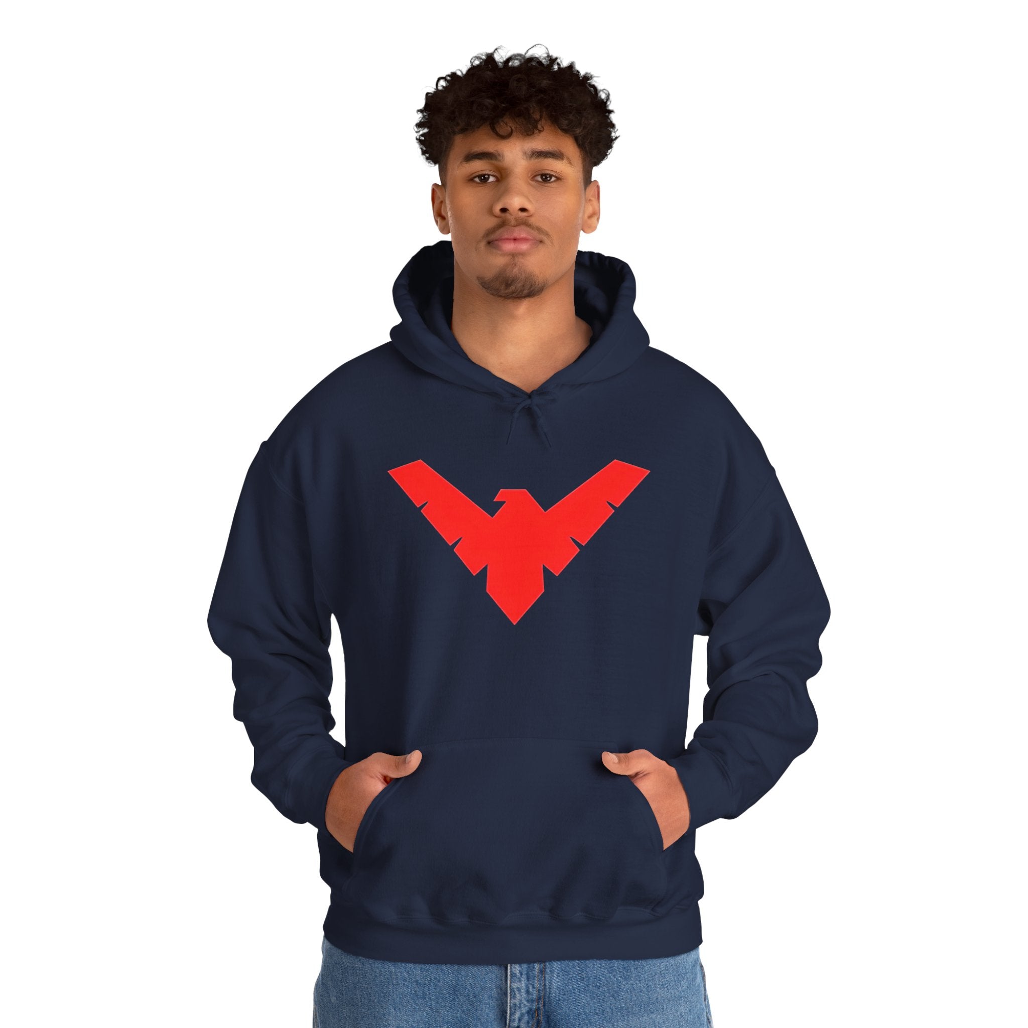 Nightwing Red Emblem Hoodie — DC New 52 Comic Logo Sweatshirt
