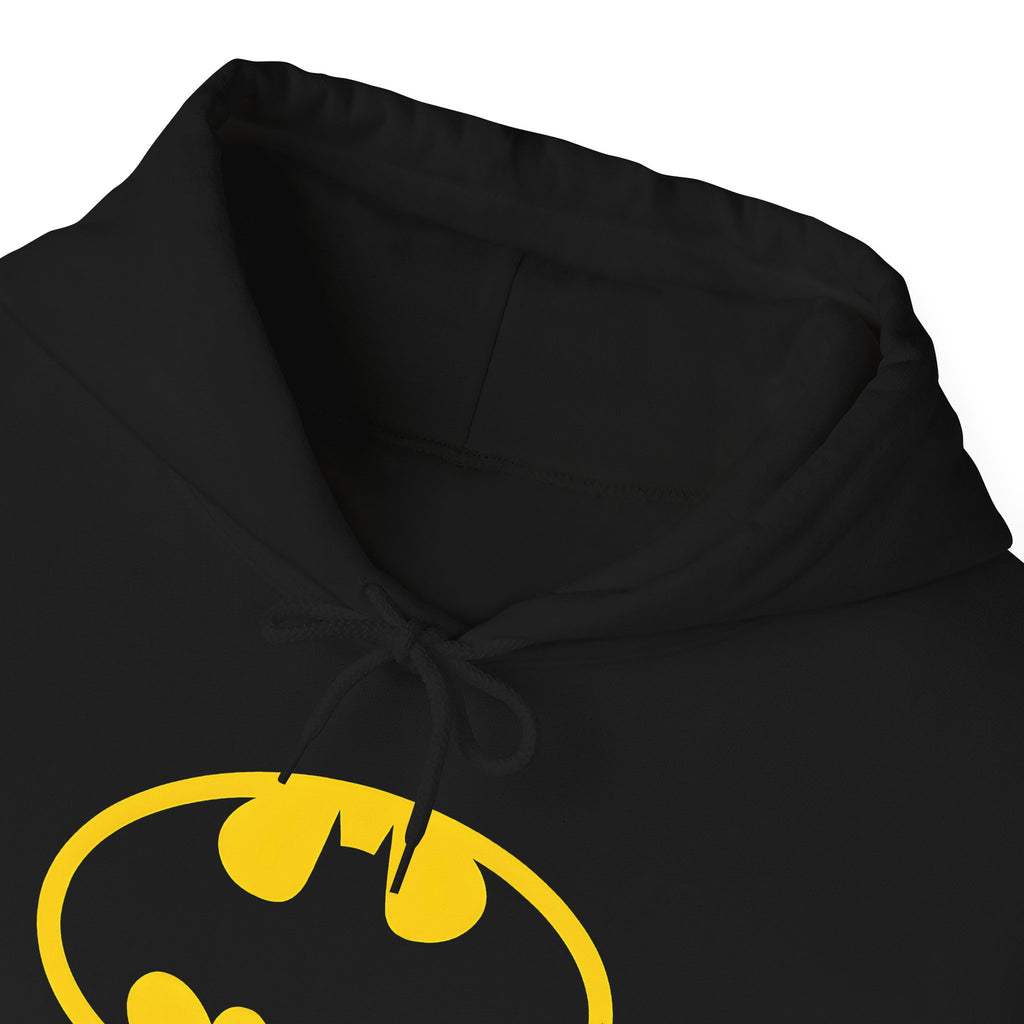 Batman Classic Logo Hoodie – Classic Yellow Bat Emblem Sweatshirt