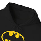 Batman Classic Logo Hoodie – Classic Yellow Bat Emblem Sweatshirt