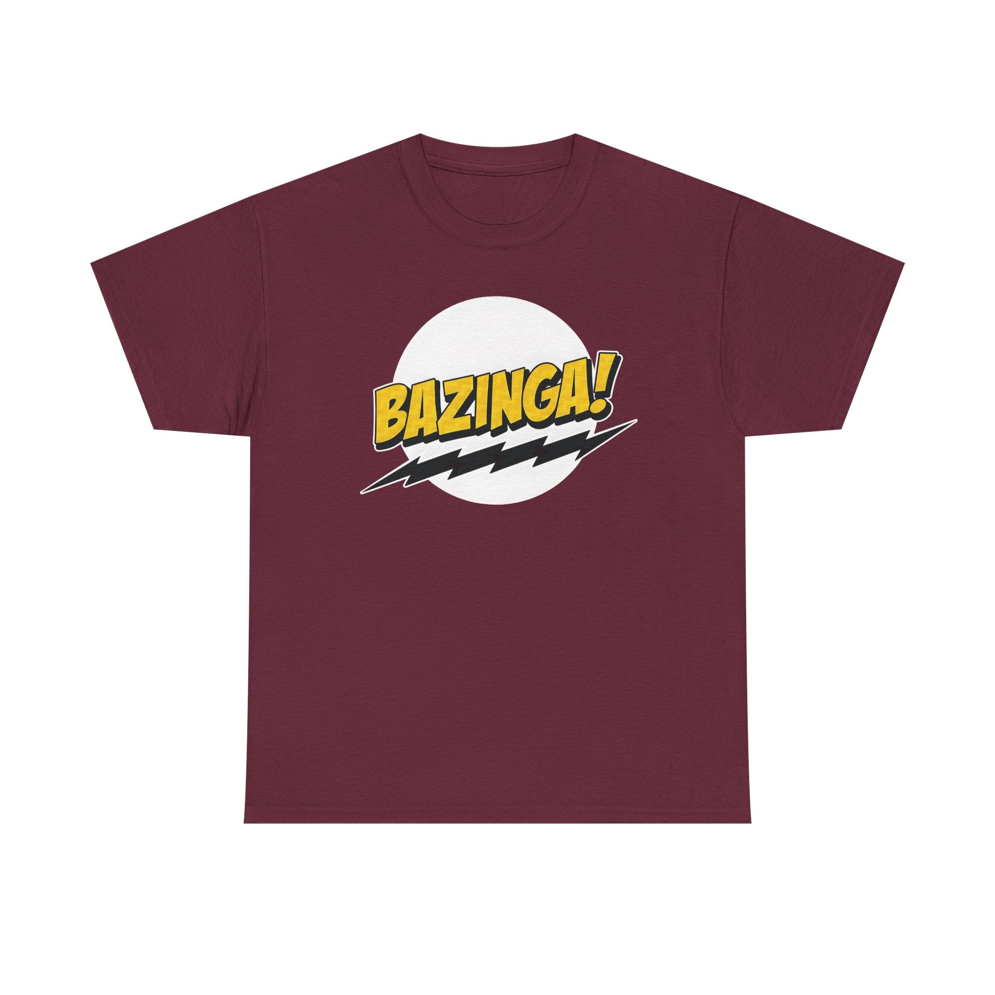Flash Parody: A fan tribute Unisex T-shirt - DC Flash logo with Sheldon's catchphrase "Bazinga!"