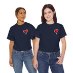 Harlequin Heart Tee — Joker-Inspired Playing Card Graphic T-Shirt