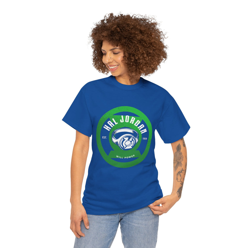 Green Lantern Hal Jordan Retro Logo Basketball T-Shirt