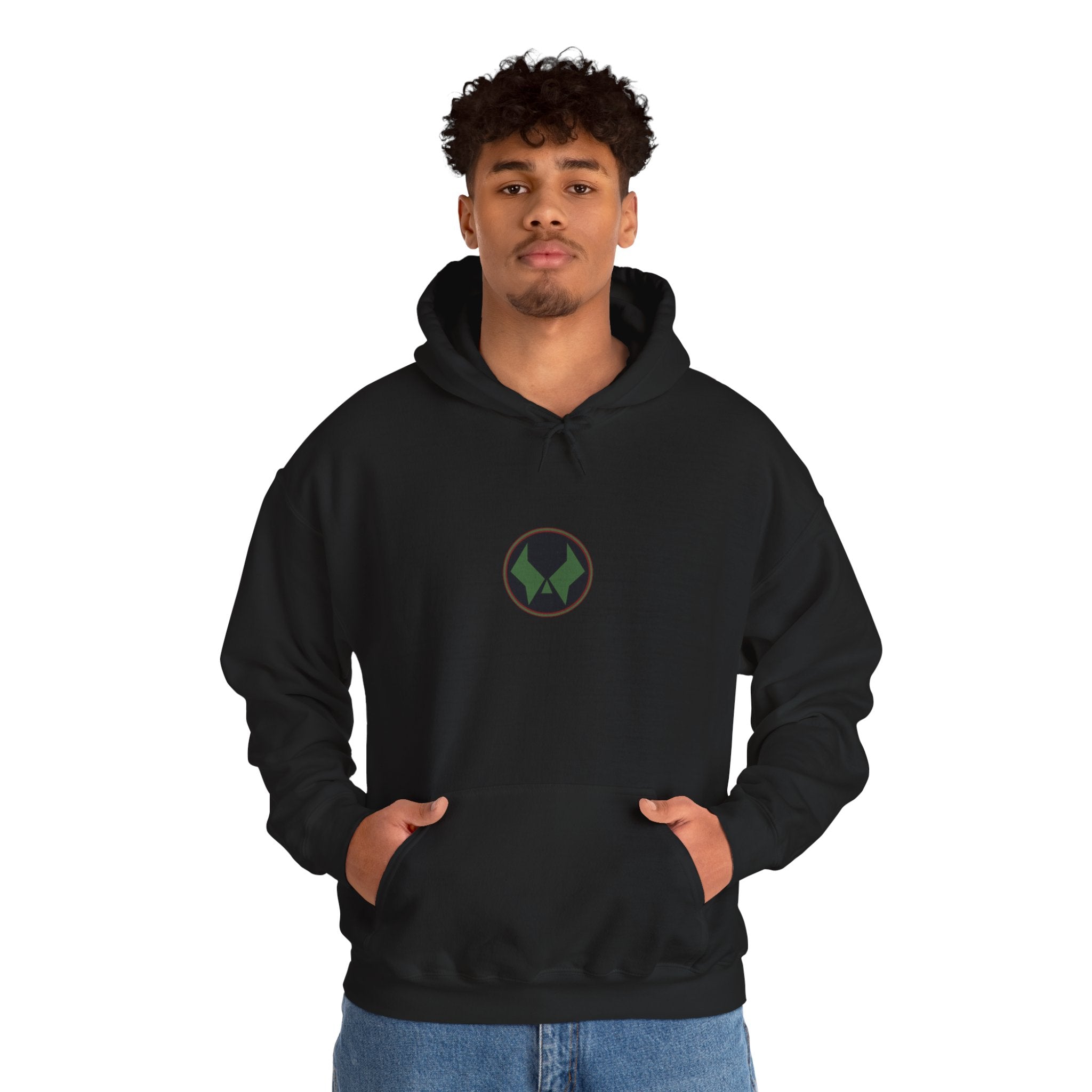 Doctor Doom Avengers Hoodie — Villain Portrait & Back Text Graphic