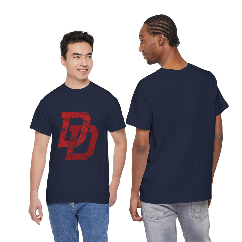 Marvel Daredevil movie Logo T‑Shirt — Distressed DD Superhero  unisex Tee