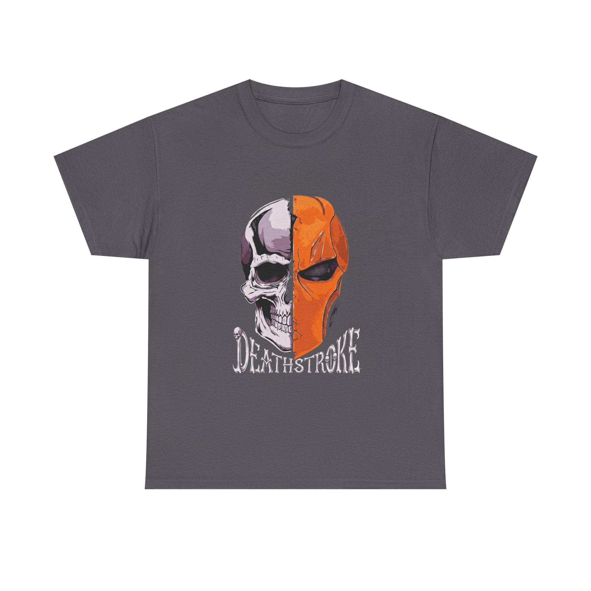 DC Deathstroke Skull Graphic T-Shirt — Slade Wilson Half-Mask Tee