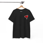 Harlequin Heart Tee — Joker-Inspired Playing Card Graphic T-Shirt
