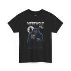 Howling Werewolf Heavy Cotton Tee: Spooky Halloween Costume Top