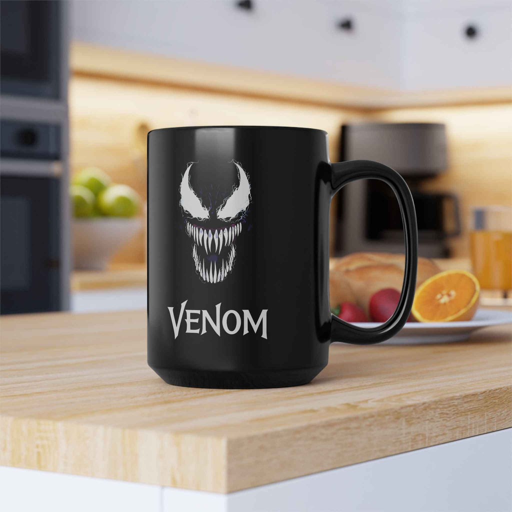Eddie Brock Venom Symbiote Scream Black Coffee Mug