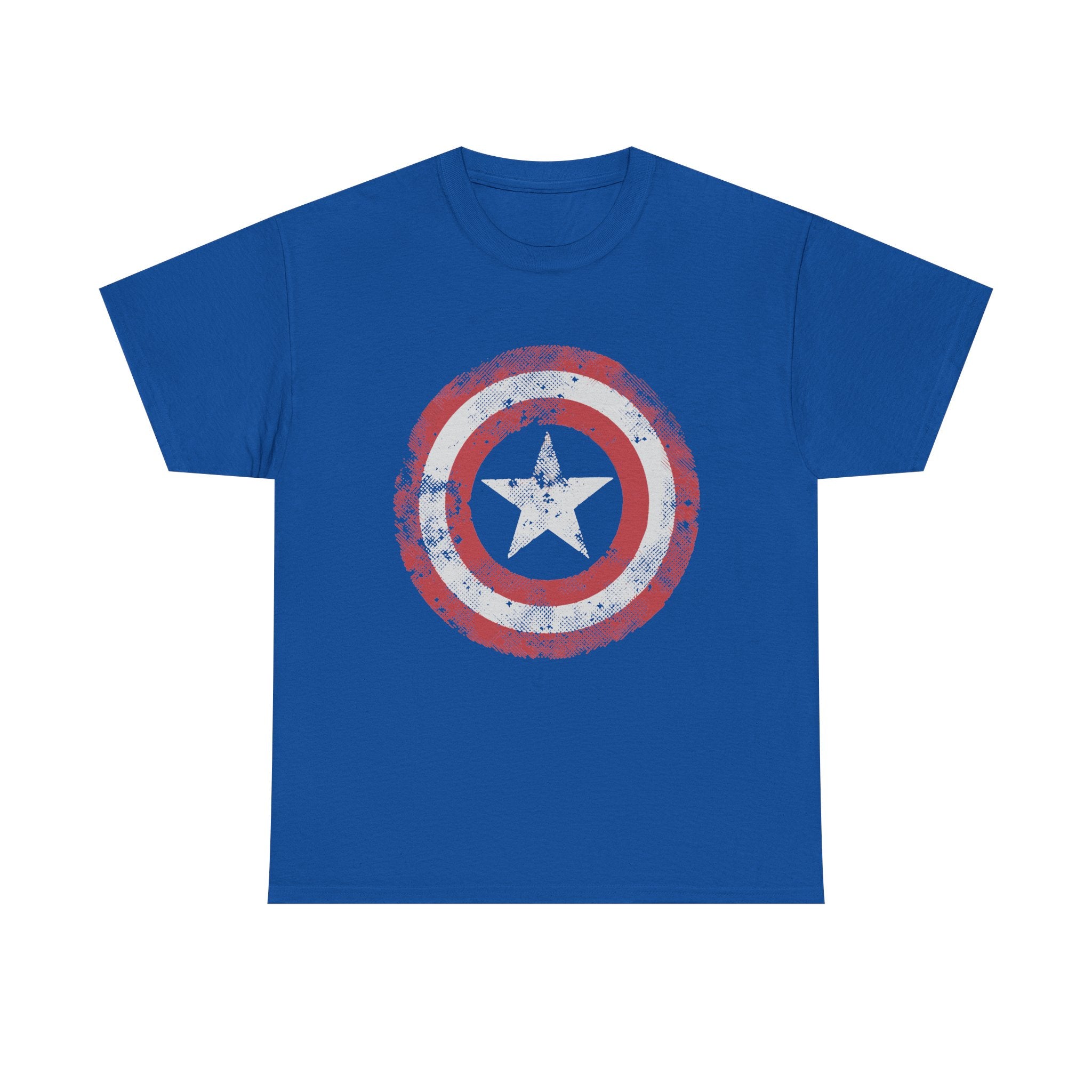 Vintage Captain America Shield Star T-Shirt - Unisex Distressed Avengers Tee