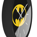 Batman Logo Wall Clock — Black & Yellow Superhero Decor