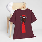 Marvel Miles Morales Spider-Man T-Shirt – Red Vertical Stripe Design | Premium Superhero Tee for Fans