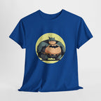 Funny Chubby Bat Hero T‑Shirt — Cute Fat Batman Parody Tee