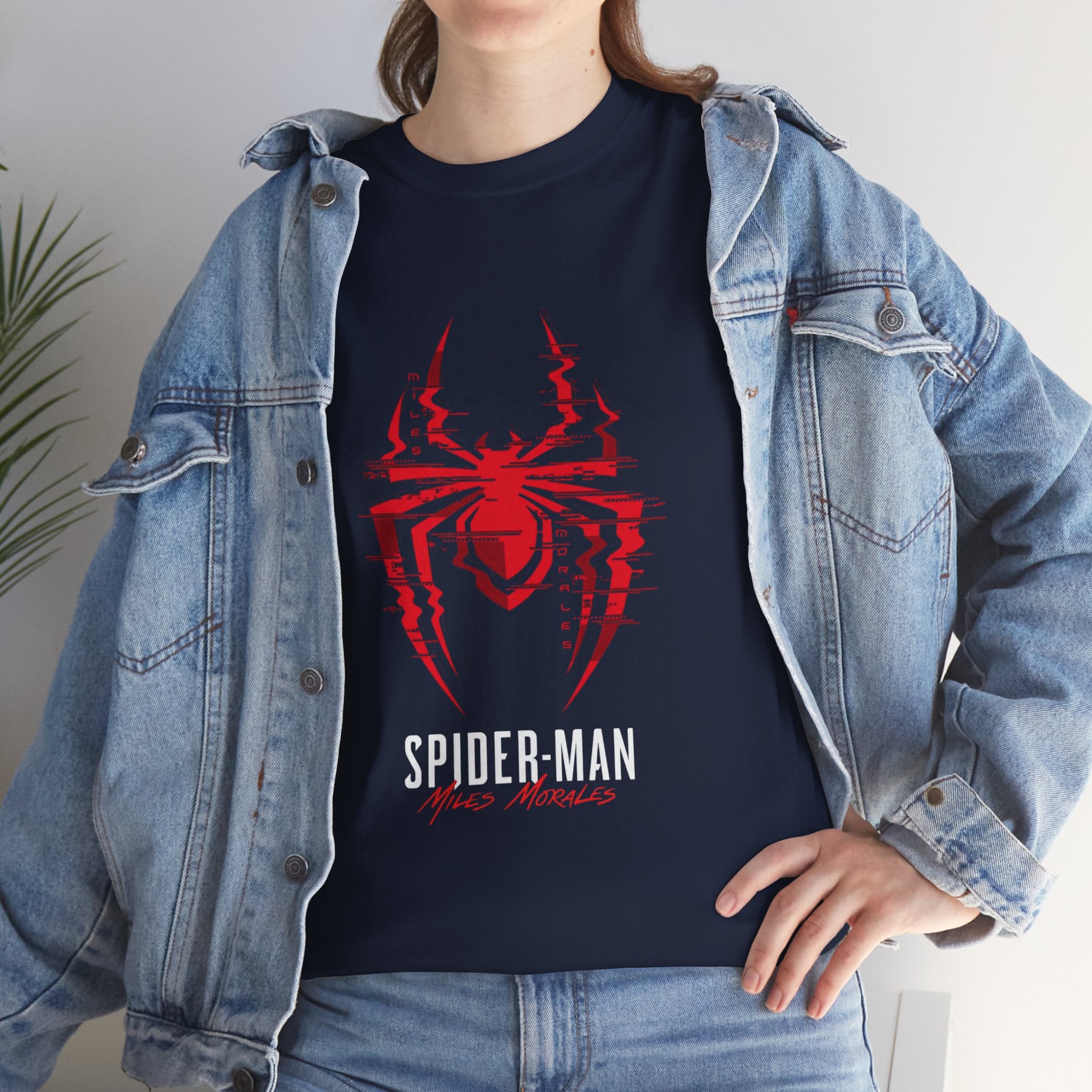 Marvel Spider-Man Miles Morales Glitch T-Shirt – Gamer Style Streetwear Tee