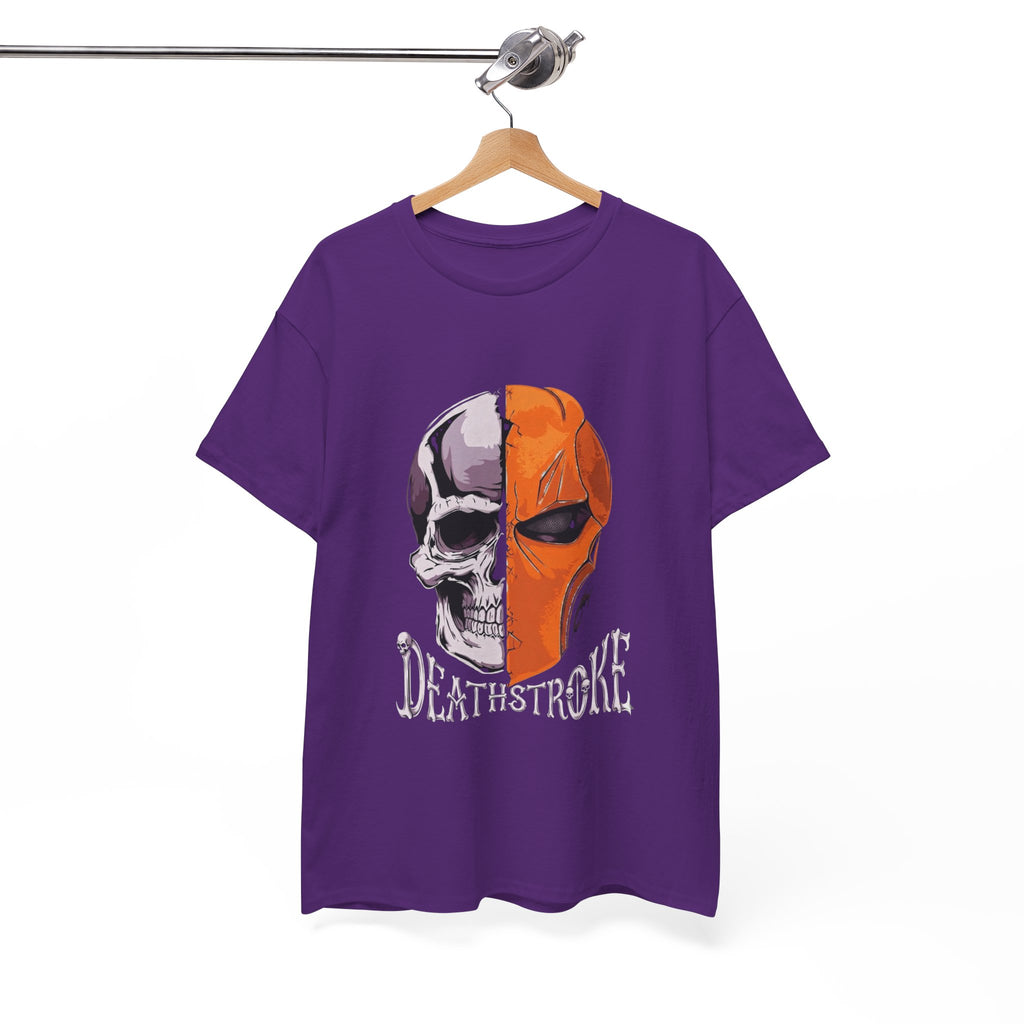 DC Deathstroke Skull Graphic T-Shirt — Slade Wilson Half-Mask Tee