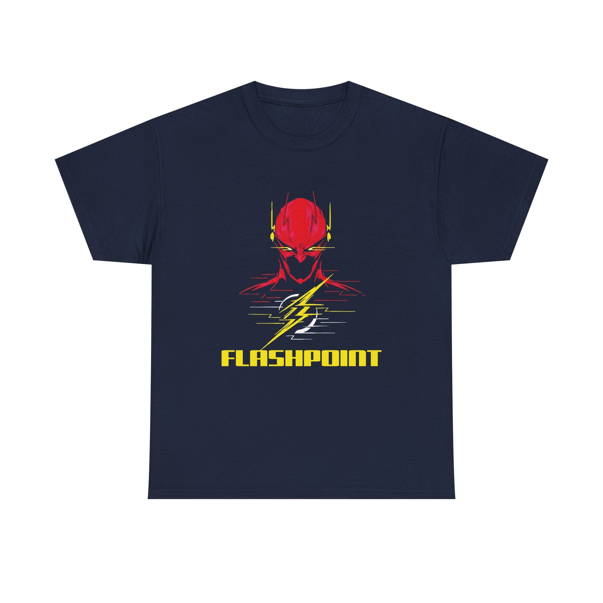 Flashpoint DC Flash Unisex T-shirt - Barry Allen Speed Force Graphic Tee - Dark Superhero Streetwear