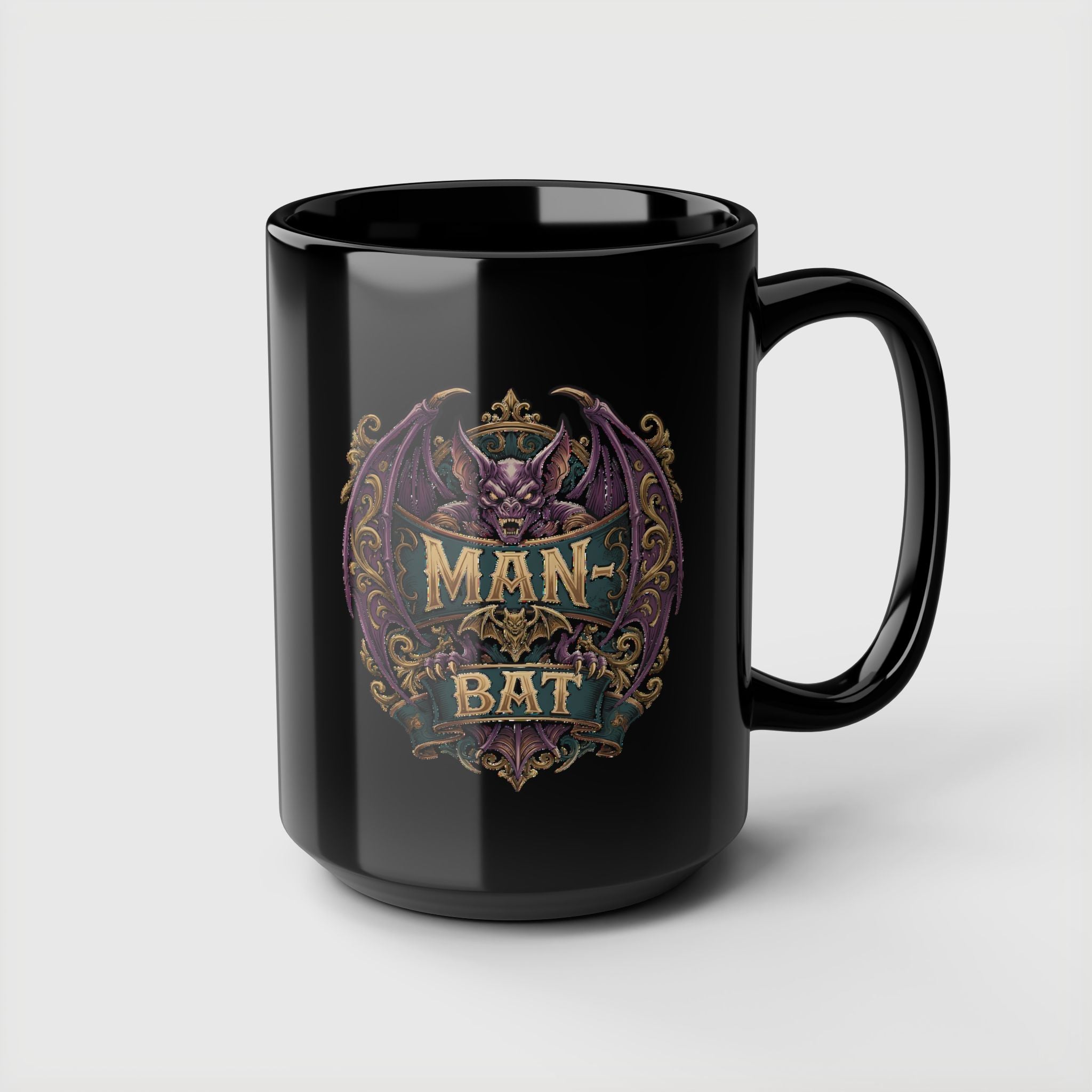 Langstrom’s Formula: 11oz/15oz Man-Bat Gothic Moring Coffee Mug