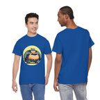 Funny Chubby Bat Hero T‑Shirt — Cute Fat Batman Parody Tee