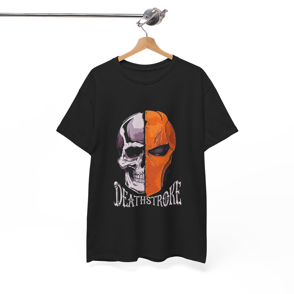 DC Deathstroke Skull Graphic T-Shirt — Slade Wilson Half-Mask Tee