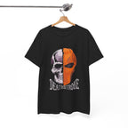 DC Deathstroke Skull Graphic T-Shirt — Slade Wilson Half-Mask Tee