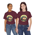 Funny Chubby Bat Hero T‑Shirt — Cute Fat Batman Parody Tee
